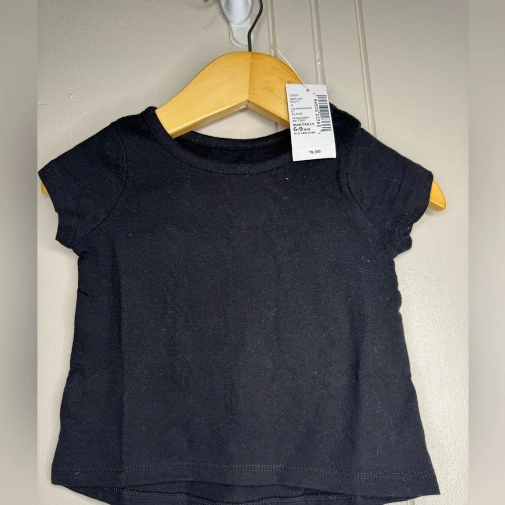 The Children’s Place Classic Black Kids T-Shirt 6-9mo